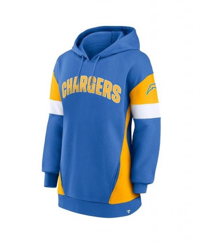 Women's Branded Powder Blue Gold Los Angeles Chargers Lock It Down Pullover Hoodie Powder Blue, Gold $26.00 Sweatshirts