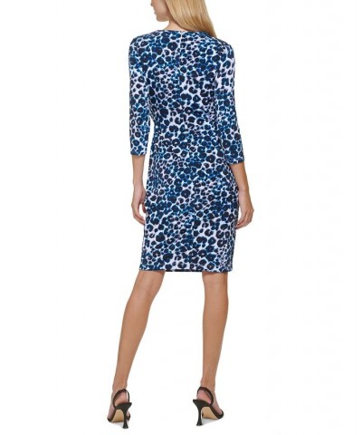 Petite Cheetah-Print Wrap Sheath Dress Limoges Multi $50.04 Dresses