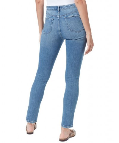 Women's High-Rise Ripped Skinny Jeans Blue $22.29 Jeans