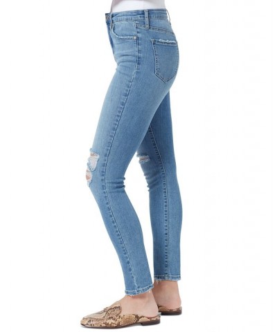Women's High-Rise Ripped Skinny Jeans Blue $22.29 Jeans