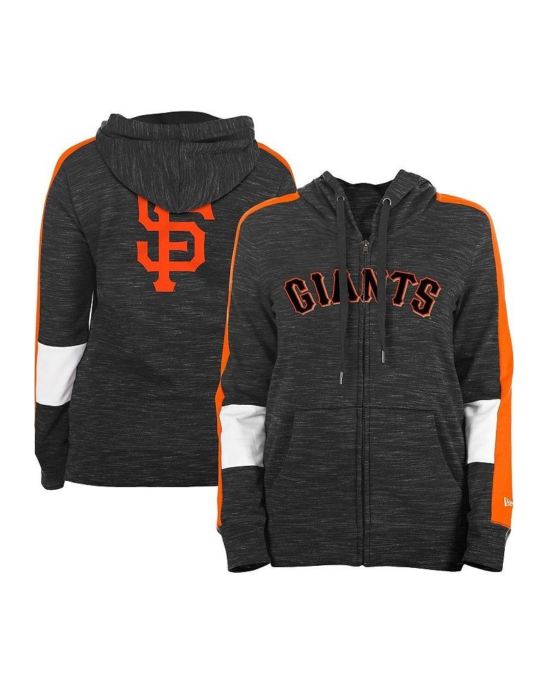 Women's Black San Francisco Giants Colorblock Full-Zip Hoodie Black $44.19 Sweatshirts