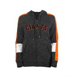 Women's Black San Francisco Giants Colorblock Full-Zip Hoodie Black $44.19 Sweatshirts