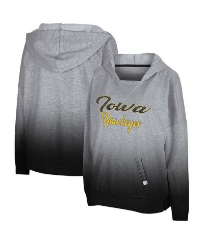Women's Heathered Gray Iowa Hawkeyes On Wednesdays Dip-Dye Pullover Hoodie Heathered Gray $26.40 Sweatshirts