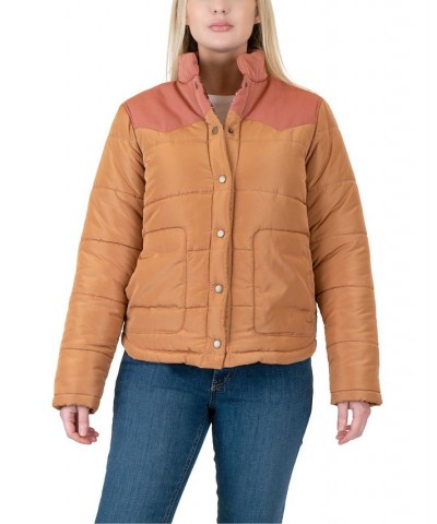 Women's Channel Quilt Puffer Jacket Cashew $38.54 Jackets