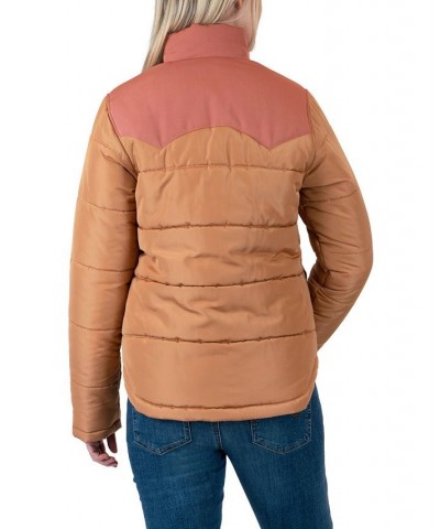 Women's Channel Quilt Puffer Jacket Cashew $38.54 Jackets