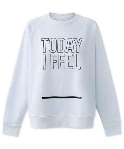 Women's Today I Feel Crewneck Sweatshirt Off White $32.04 Sweatshirts