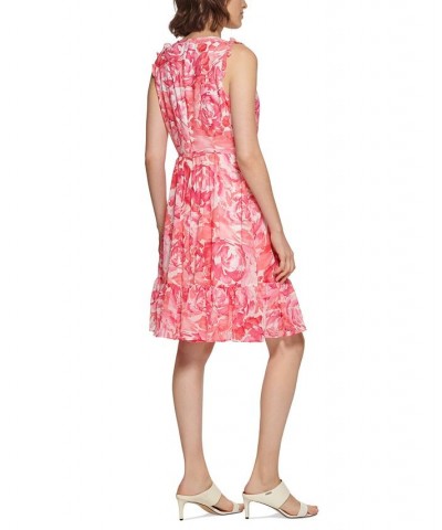 Petite Printed Flounce Dress Watermelon Multi $67.68 Dresses