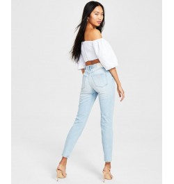 Women's Off-the-Shoulder Crop Blouse & Eco 1981 Exposed Button Fly Skinny Jeans Pacific $44.84 Jeans