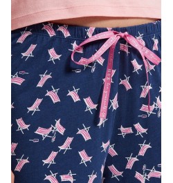Women's Sleepwell Printed Knit Capri Pajama Pant Made with Temperature Regulating Technology Medieval $19.20 Sleepwear