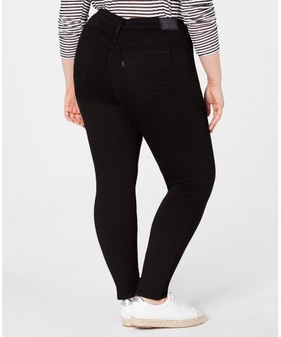 Trendy Plus Size 721 High-Rise Skinny Jeans Black Peony $28.70 Jeans