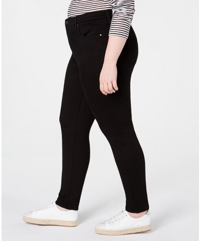 Trendy Plus Size 721 High-Rise Skinny Jeans Black Peony $28.70 Jeans