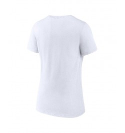 Women's Branded White Golden State Warriors 2022 Filipino Heritage Night V-Neck T-shirt White $18.00 Tops