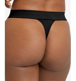 Women's Pure Comfort Seamless Hi-Leg Thong Underwear DM2318 Black $9.43 Panty