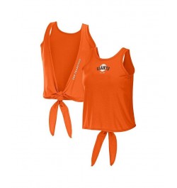 Women's Orange San Francisco Giants Open Back Twist Tie Tank Top Orange $29.99 Tops