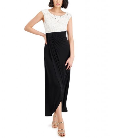 Petite Sequin Dress Ivory Gold Black $42.57 Dresses