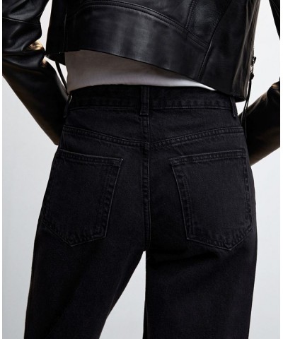 Women's Wideleg Mid-Rise Jeans Black Denim $35.69 Jeans