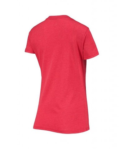Women's Heathered Red Washington Nationals First Place V-Neck T-shirt Heathered Red $18.23 Tops