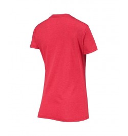 Women's Heathered Red Washington Nationals First Place V-Neck T-shirt Heathered Red $18.23 Tops
