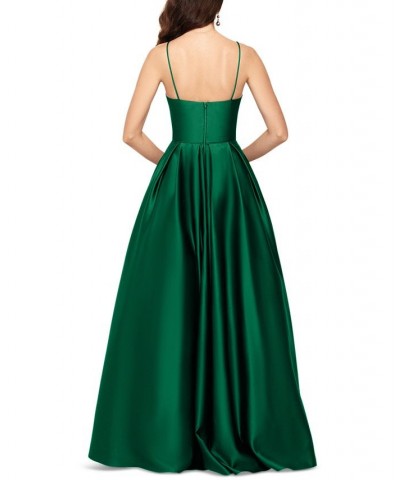 Satin Ballgown Green $67.89 Dresses
