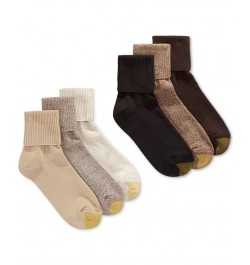 Women's 6-Pack Casual Turn Cuff Socks Also Available In Extended Sizes Gray $17.70 Socks