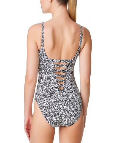 Women's Let's Get Down One-Piece Swimsuit Black $62.10 Swimsuits