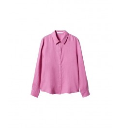 Women's Linen Shirt Pink $38.49 Tops