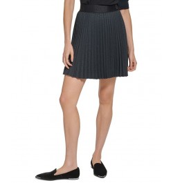 Women's Pleated Logo Mini Skirt Black $49.50 Skirts