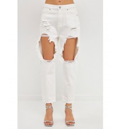Women's Distressed Jeans White $41.40 Jeans