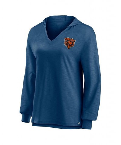 Women's Branded Navy Chicago Bears Jumper V-Neck Pullover Hoodie Blue $32.99 Sweatshirts