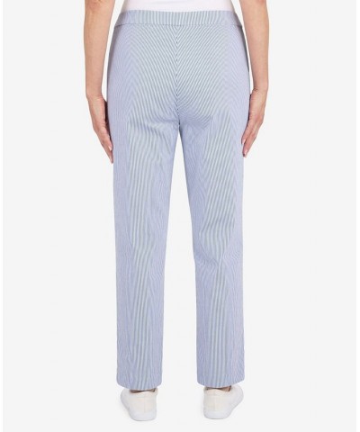 Petite Peace of Mind Stripe Allure Short Length Pants Blue, White $17.29 Pants