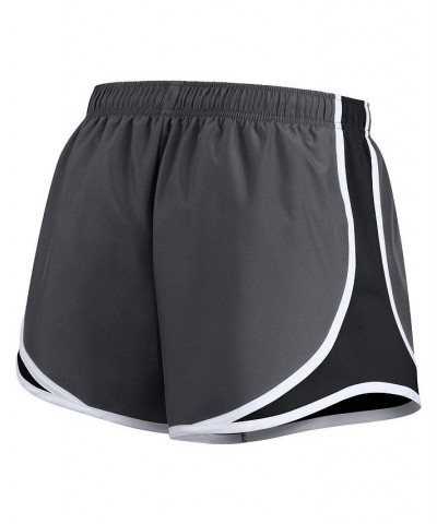 Women's Charcoal Pittsburgh Steelers Logo Performance Tempo Shorts Charcoal $28.04 Shorts