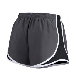 Women's Charcoal Pittsburgh Steelers Logo Performance Tempo Shorts Charcoal $28.04 Shorts