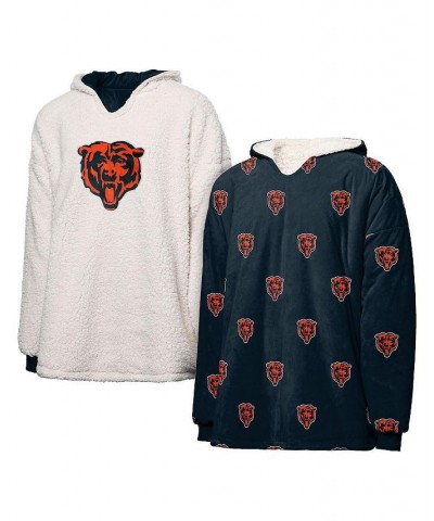 Women's Navy White Chicago Bears Repeat Print Reversible Hoodeez Navy, White $41.80 Sweatshirts