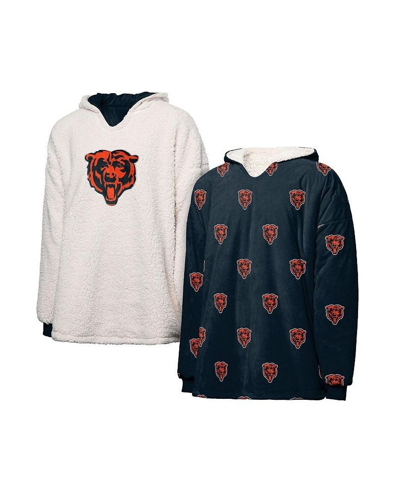 Women's Navy White Chicago Bears Repeat Print Reversible Hoodeez Navy, White $41.80 Sweatshirts