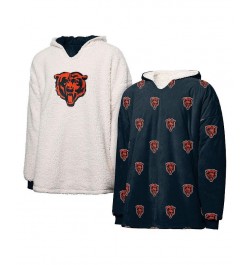 Women's Navy White Chicago Bears Repeat Print Reversible Hoodeez Navy, White $41.80 Sweatshirts