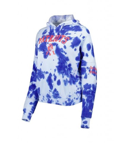 Women's Royal New England Patriots Cloud Dye Fleece Pullover Hoodie Royal $34.50 Sweatshirts