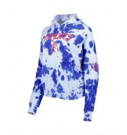 Women's Royal New England Patriots Cloud Dye Fleece Pullover Hoodie Royal $34.50 Sweatshirts