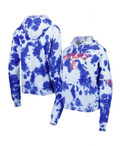 Women's Royal New England Patriots Cloud Dye Fleece Pullover Hoodie Royal $34.50 Sweatshirts