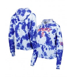 Women's Royal New England Patriots Cloud Dye Fleece Pullover Hoodie Royal $34.50 Sweatshirts