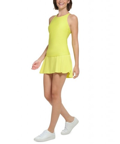 Women's High-Waist Overlap Skort Yellow $29.19 Shorts