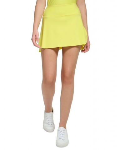 Women's High-Waist Overlap Skort Yellow $29.19 Shorts