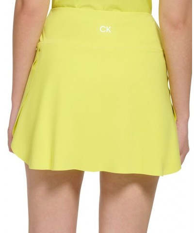 Women's High-Waist Overlap Skort Yellow $29.19 Shorts