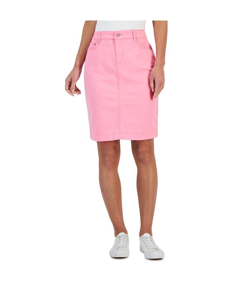 Women's Denim Tummy Control Skirt Pink $14.60 Skirts