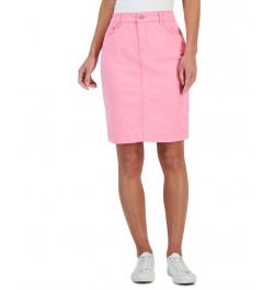 Women's Denim Tummy Control Skirt Pink $14.60 Skirts