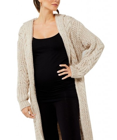 Sweater Maternity Coat Tan $92.50 Sweaters
