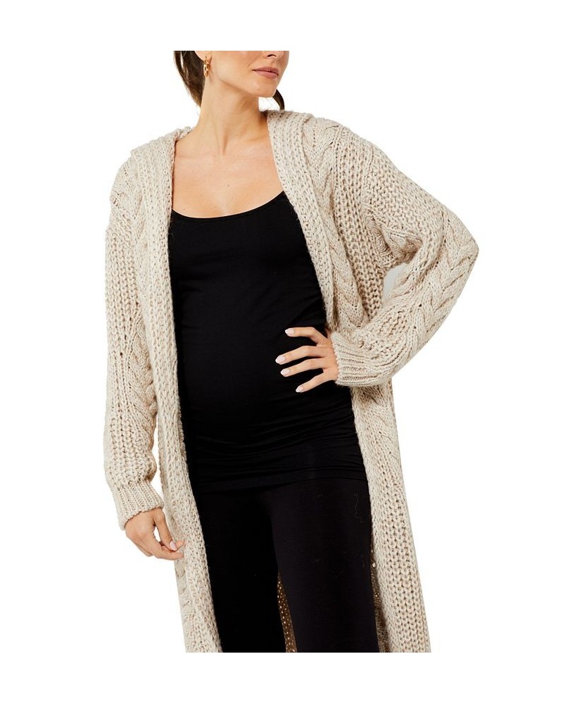 Sweater Maternity Coat Tan $92.50 Sweaters