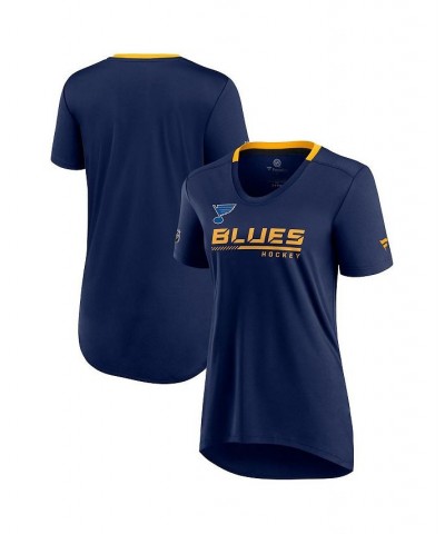 Women's Branded Navy St. Louis Blues Authentic Pro Locker Room T-shirt Navy $28.49 Tops
