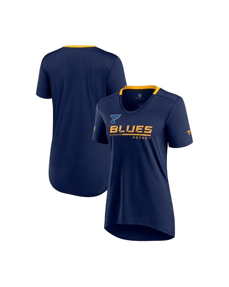 Women's Branded Navy St. Louis Blues Authentic Pro Locker Room T-shirt Navy $28.49 Tops