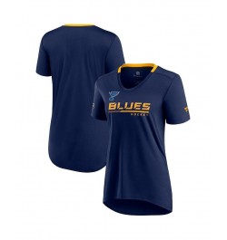 Women's Branded Navy St. Louis Blues Authentic Pro Locker Room T-shirt Navy $28.49 Tops