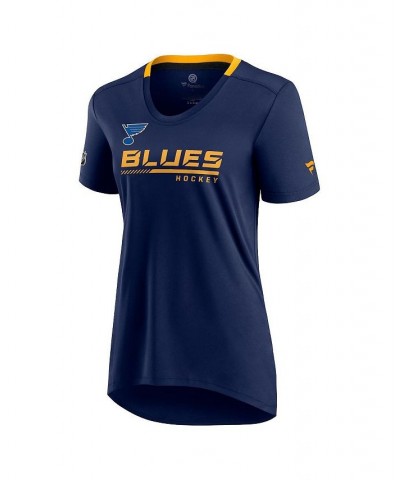 Women's Branded Navy St. Louis Blues Authentic Pro Locker Room T-shirt Navy $28.49 Tops